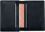 ALASSIO 42001 Leder Visitenkartenetui, Kreditkartenetui 11 x 7 cm, Schwarz 