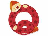 Janod J04558 Q Party B004XS8HOG Wooden Clown Letter, Multi-Coloured, one Size