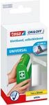 tesa On & Off Klettband zum Aufkleben - Selbstklebendes Klettklebeband zur