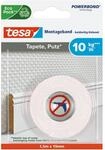 tesa Montageband Tapete&Putz, 10 kg Haltekraft pro Meter - starkes, doppelseitiges