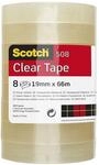 Scotch Transparentes Klebeband 508-8 Rollen - 19mm x 66m - Durchsichtiges