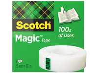Scotch Magic Tape - 1 Rolle, 25 mm x 66 m - Unsichtbares Klebeband für...