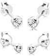 Elli Ohrringe Damen Ohrstecker 2er Set Basic mit Kristall in 925 Sterling Silber