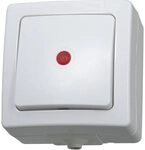 Kopp Nautic Kontrollschalter, Aufputz, f&uuml;r Feuchtraum, 250V (10A), IP44, 566602003,