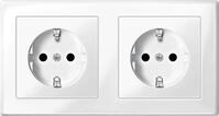 Schneider Electric Merten Schuko-Doppel-Steckdose, Ber&uuml;hrungsschutz,...