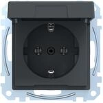 Schneider Electric Merten Schuko-Steckdose mit Klappdeckel, 1-fach,...