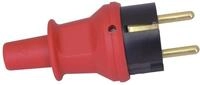 Kopp Schutzkontakt-Stecker mit Knickschutzt&uuml;lle, rot, 173012042