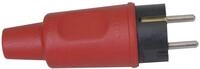 Kopp 179512005 Schutzkontakt-Vollgummistecker mit Knickschutzt&uuml;lle, rot