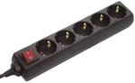 as - Schwabe 5-Fach Steckdosenleiste schwarz mit Schalter 230 V / 16 A &ndash;