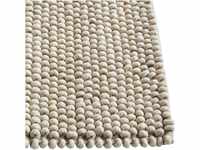 HAY Peas Teppich Handgewebt aus 100% Schurwolle in der Farbe Soft Grey, Maße:...