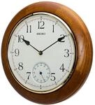 Seiko Wanduhr braun Holz (Eiche) Schleichende Sekunde QXA432B