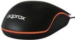 Ca. Optische Maus, ergonomisch, 800 DPI, USB-Anschluss schwarz/Orange