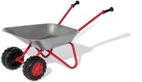 Rolly Toys Kinderschubkarre Doppelrad (Farbe silber/rot, Gartenschubkarre,