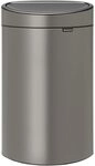 Brabantia 114908 Touch Bin New mit herausnehmbaren Kunststoffeinsatz, platinum, 40 L,