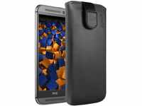mumbi Echt Ledertasche kompatibel mit HTC One M8 / M8s Hülle Leder Tasche Case