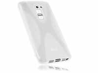 mumbi Hülle kompatibel mit LG G2 Handy Case Handyhülle, transparent weiss