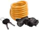 M-Wave Autom.-Spiralkabelschlo&szlig; 1800 x 10 mm orange mit Clip-on-Halter f&uuml;r