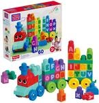 Mega Bloks ABC Lernzug Kleinkind Bausteine Spielzeug | 60 Teile mit...