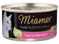 Miamor Feine Filets Naturell Thun & Krebsfleisch 24x80g