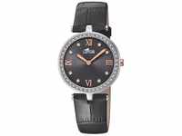 Lotus Watches Damen Datum klassisch Quarz Uhr mit Leder Armband 18462/4
