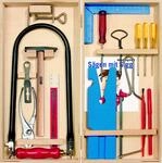 Pebaro 450 Laubs&auml;geset im Holz-Klappkasten, 23 Teile, komplettes Set