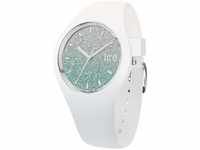 Ice-Watch - ICE lo White turquoise - Weiße Damenuhr mit Silikonarmband - 013430
