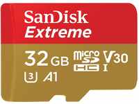 SanDisk Extreme 32 GB microSDHC Memory Card + SD Adapter with A1 App...
