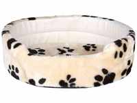 TRIXIE Hundebett Joey 43 × 38 cm in beige - flauschiger Hundeschlafplatz mit