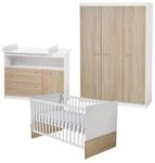 roba SET 'Gabriella', inkl. Bett 70 x 140 cm, Wickelkommode breit mit Aufsatz &