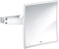 GROHE Selection Cube - Kosmetikspiegel (Glas/Metall, Wandmontage, 3-fache