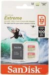 SanDisk Extreme 32 GB microSDhC Memory Card for Action Cameras and Drones with A1 App