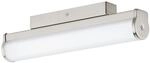 EGLO LED Wandlampe Calnova, Spiegelleuchte aus Metall in Silber, satiniertes Glas in