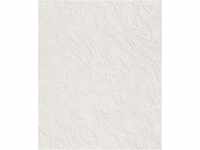 rasch Tapete 470604 – Einfarbige Vliestapete in Weiß mit grober Struktur in
