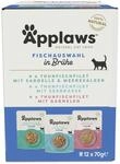 Applaws Premium Natural Katzenfutter Nass, Fischauswahl in Br&uuml;he 70g Portionsbeutel