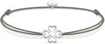 Thomas Sabo Damen Armband Gr&uuml;n Little Secret Kleeblatt 925 Sterling Silber