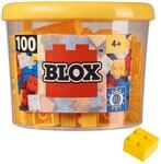 Simba 104114110 - Blox, 100 gelbe Bausteine f&uuml;r Kinder ab 3 Jahren, 4er Steine,