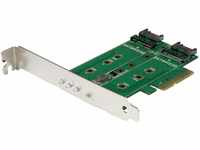StarTech.com 3 Port M.2 SSD (NGFF) Adapterkarte - 1x PCIe (NVMe) M.2, 2x SATA...