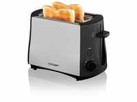 Cloer 3410 Toaster, 825 W, für 2 Toastscheiben, integrierter Brötchenaufsatz,