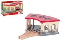 Hape Eisenbahn Gro&szlig;er Lokschuppen - Holz Eisenbahn Lokschuppen f&uuml;r Kinder, Zubeh&ouml;r