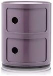 Kartell Componibili, 2 Elements, Violet, Runde Basis