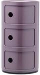 Kartell Componibili, 3 Elements, Violet, Runde Basis