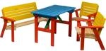dobar&reg; 94370FSC Kinder Outdoor Sitzgruppe 4 Pl&auml;tze | 1 Bank, 2 St&uuml;hle, 1 Tisch 