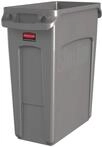 Rubbermaid | Abfalleimer SLIM JIM&reg; | Volumen 60 l | mit L&uuml;ftungskan&auml;len |...