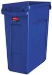 Rubbermaid Commercial Products Slim Jim M&uuml;lleimer mit Luftkan&auml;len 60L Blau &ndash;