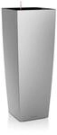 LECHUZA CUBICO Alto Premium 40 Silber metallic 18238