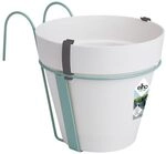 elho Loft Urban Balkontopf + Halterung 27 - Blumentopf f&uuml;r Balkon & Au&szlig;en - &Oslash; 19.3