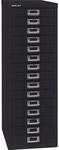 Bisley MultiDrawer, 39er Serie, DIN A4, 15 Schubladen, Metall, 633 Schwarz, 38 x 27.9