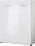Germania Schuhschrank 3524-84 GW-Adana, mit Hochglanz-Fronten, in Wei&szlig;, 90 x 120 x