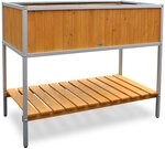 HABAU Hochbeet mit Rahmen aus Aluminium, 115 x 53,5 x 89 cm 2852 natur