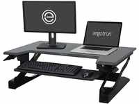 ERGOTRON WorkFit-T Sitz-Steh-Schreibtisch-Arbeitsplatz schwarz Anhebung bis 38cm